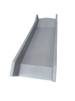 อะไหล่รางสไลเดอร์, รางเดี่ยวสีเทา ความสูง 80-90ซม. กว้าง60ยาว200 ซม., รางสไลเดอร์ ,พลาสติกหนาอย่างดี ,อะไหล่กระดานลื่นพลาสติก, อะไหล่สนามเด็กเล่น,พร้อมส่ง