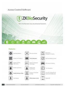 ZKBioAccess within 100 Doors (By Default) recommend that customer upgrade to ZKBioSecurity