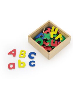 ชุดเรียนรู้อักษรภาษาอังกฤษไม้แถบแม่เหล็ก แบบ ตัวพิมพ์ใหญ่และเล็ก จำนวน 52 ตัว,ของเล่นเสริมพัฒนาการ ,ของเล่นเสริมทักษะ,ของเล่นเด็ก, สื่อการสอนอนุบาล