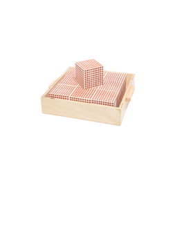 ลูกบาศก์พัน 10 ลูก พร้อมถาด , ของเล่นเสริมพัฒนาการ, ของเล่นเด็ก, สื่อการสอน,มอนเตสซอรี่ ,montessori, สื่อการสอนประถม