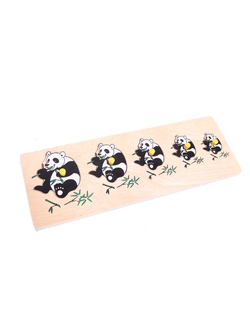 ตัวสัตว์เรียงขนาด หมีแพนด้า ,ของเล่นไม้, ของเล่นเสริมพัฒนาการ, ของเล่นเด็ก, สื่อการสอน