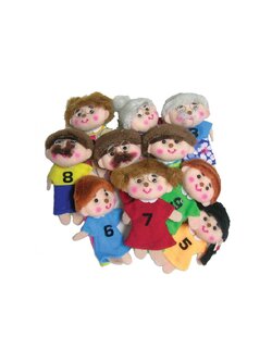 หุ่นนิ้วมือผ้าครอบครัวแสนสนุก ฝึกนับเลข 1–10,ของเล่นเสริมทักษะ,ของเล่นเด็ก, สื่อการสอนอนุบาล