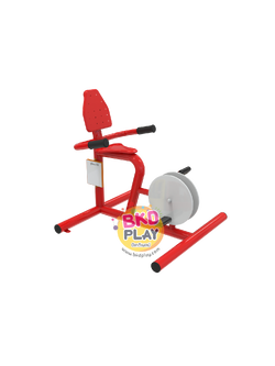 เครื่องออกกำลังกายกลางแจ้งผู้ใหญ่ ,บริหารข้อเข่า-ขา (แบบจักรยานล้อเหล็กนั่งพิง) , ลานกีฬาอเนกประสงค์ ,สวนสาธารณะ ,เทศบาล ,หมู่บ้าน ,ผลิตในไทย ,สั่งทำตามสีที่ต้องการได้