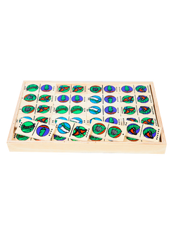 โดมิโน ชุดวงจรชีวิตผีเสื้อ ,ของเล่นไม้, ของเล่นเสริมพัฒนาการ, ของเล่นเด็ก, สื่อการสอน