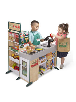 ชุดเคาเตอร์ซุปเปอร์มาร์เก็ต แคชเชียร์ ขายของ ของเล่นบทบาทสมมติ Fresh Mart Grocery Store Melissa&Doug, ของเล่นเสริมพัฒนาการ, ของเล่น