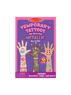 สติกเกอร์ชุดเมทอลลิค ส่งเสริมความคิดริเริ่มสร้างสรรค์ ดีไซน์สำหรับเด็กโดยเฉพาะ Metallic Tattoos Melissa&Doug, ของเล่นเสริมพัฒนาการ, ของเล่น