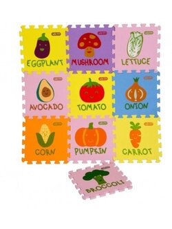 ชุดอีวีเอปูพื้นเสริมพัฒนาการลายผักเพื่อสุขภาพ ของเล่นเสริมพัฒนาการ, ของเล่นเด็กอนุบาล, สื่อการสอนเด็กอนุบาล