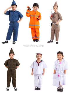ชุดอาชีพเด็กชุดบทบาทสมมติ ราคาขายต่อ1แบบเลือกแบบชุดได้ เครื่องแบบ ทหารบก, ทหารเรือ, ทหารอากาศ, ตำรวจ (แบบละ) ชุดบทบาทสมมติ ของเล่นเสริมทักษะ,ของเล่นเด็ก, สื่อการสอนอนุบาล