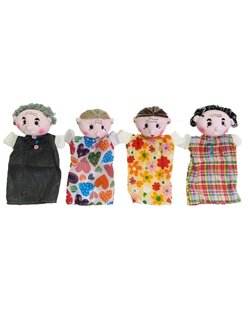 01328 หุ่นกระบอกมือ ปู่ ย่า ตา ยาย ชุดใหญ่ ของเล่นเสริมทักษะ,ของเล่นเด็ก, สื่อการสอนอนุบาล