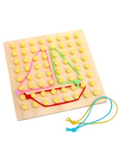 กระดานตะปู (พลาสติก) , ของเล่นเสริมพัฒนาการ, ของเล่นเด็กอนุบาล, สื่อการสอนเด็กอนุบาล วัสดุและสี ปลอดภัยต่อเด็ก มีมาตรฐาน มอก. ตามที่ สพฐ. กำหนด