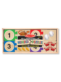 จิ๊กซอว์จับคู่ตัวเลข เรียนรู้ตัวเลข และ จำนวน Self-Correcting Number Puzzle Melissa&Doug, ของเล่นเสริมพัฒนาการ, ของเล่น
