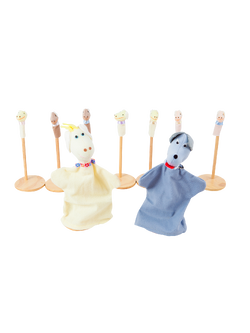 หุ่นมือ ชุดหมาป่ากับลูกแพะทั้งเจ็ด ราคาไม่รวมที่ตั้งหุ่น เล่านิทาน ของเล่นเสริมพัฒนาการ ,ของเล่นเสริมทักษะ,ของเล่นเด็ก, สื่อการสอนอนุบาล