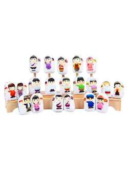 หุ่นนิ้วตุ๊กตา, เราชาวอาเซียน, (1 ชุด= 2ตัว / มี 10 ประเทศ) ,ของเล่นเสริมทักษะ,ของเล่นเด็ก, สื่อการสอนอนุบาล ราคาต่า 20 ตัว ราคายังไม่รวมที่ตั้ง