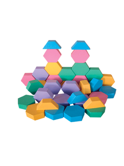 บล็อกสร้างสรรค์หกเหลี่ยม30 ชิ้น , ของเล่น, ของเล่นเด็ก, จิ๊กซอว์, ตัวต่อ, ของเล่นไม้, ของเล่นเสริมพัฒนาการ, ของเล่นเด็กอนุบาล, สื่อการสอนเด็กอนุบาล