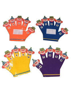 หุ่นถุงมือ นับเลข (อารบิค) ของเล่นเสริมพัฒนาการ ,ของเล่นเสริมทักษะ,ของเล่นเด็ก, สื่อการสอนอนุบาล