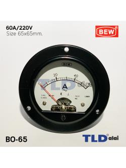 พาแนลมิเตอร์ แบบเข็ม ขนาด 60A ขนาด 65x65 mm. รุ่น BO-65 พร้อมอุปกรณ์ยึด Panel Meter ตัววัดความถี่ไฟฟ้า (Analog Frequency Panel Meter)
