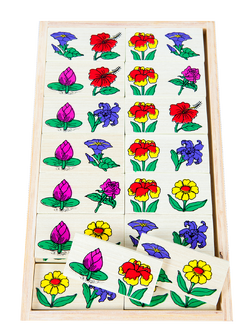 โดมิโนดอกไม้ , ของเล่นไม้, ของเล่นเสริมพัฒนาการ, ของเล่นเด็กอนุบาล, สื่อการสอนเด็กอนุบาล