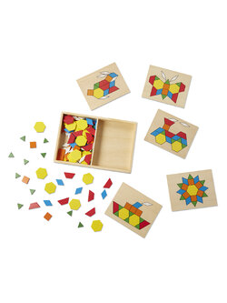 ชุดต่อรูปทรงเรขาคณิต ส่งเสริมการเรียนรู้เรื่องรูปร่าง สี และการแก้ปัญหา Pattern Blocks & Boards STD Melissa&Doug, ของเล่นเสริมพัฒนาการ, ของเล่น