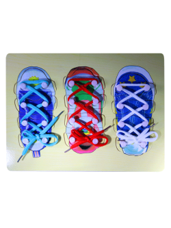 กระดานผูกเชือกรองเท้า ,ของเล่นเสริมพัฒนาการ, ของเล่นเด็กอนุบาล, สื่อการสอนเด็กอนุบาล วัสดุและสี ปลอดภัยต่อเด็ก มีมาตรฐาน มอก. ตามที่ สพฐ. กำหนด