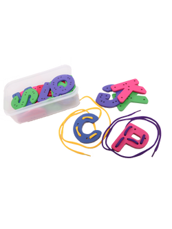 กระดานร้อยเชือก ABC (26ชิ้น) ,ของเล่นเสริมพัฒนาการ, ของเล่นเด็ก, สื่อการสอน