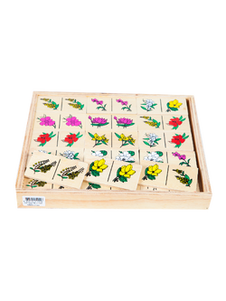 โดมิโน ชุดดอกไม้ประจำชาติ ,ของเล่นไม้, ของเล่นเสริมพัฒนาการ, ของเล่นเด็ก, สื่อการสอน