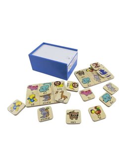 เกมจับคู่ภาพเหมือนชุดสัตว์บก 28 ชิ้น , ของเล่นไม้, ของเล่นเสริมพัฒนาการ, ของเล่นเด็กอนุบาล, สื่อการสอนเด็กอนุบาล วัสดุและสี ปลอดภัยต่อเด็ก มีมาตรฐาน มอก. ตามที่ สพฐ. กำหนด