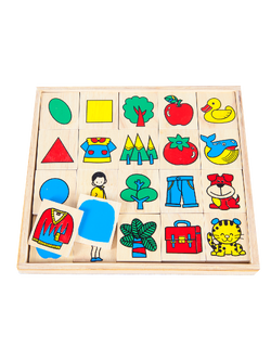 เกมจับคู่ภาพ จับคู่เงา รูปทรง สัตว์ ของใช้ , ของเล่นไม้, ของเล่นเสริมพัฒนาการ, ของเล่นเด็กอนุบาล, สื่อการสอนเด็กอนุบาล วัสดุและสี ปลอดภัยต่อเด็ก มีมาตรฐาน มอก. ตามที่ สพฐ. กำหนด