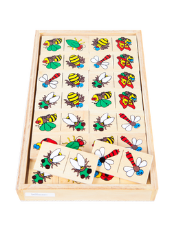 โดมิโนแมลง ,ของเล่นไม้, ของเล่นเสริมพัฒนาการ, ของเล่นเด็ก, สื่อการสอน