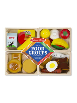 ชุดอาหารจำลอง เสริมสร้างการเล่นแบบสวมบทบาท รู้จักการเลือกทานอาหาร เล่นไป เรียนรู้ไป Food Groups Melissa&Doug, ของเล่นเสริมพัฒนาการ, ของเล่น