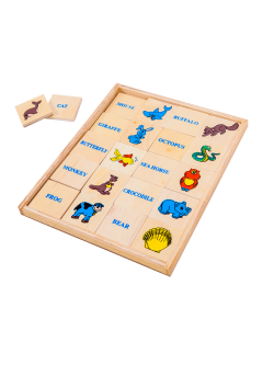 ของเล่น, ของเล่นเด็ก, จิ๊กซอว์, ตัวต่อ, เรียนรู้คำศัพท์ สัตว์ 40 คำ, ของเล่นไม้, ของเล่นเสริมพัฒนาการ