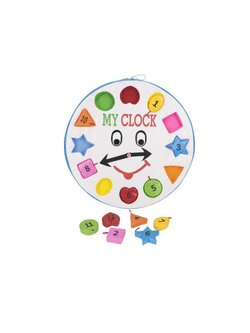 นาฬิกาสอนเวลาขนาดใหญ่ 12 ชิ้น , ของเล่น,ของเล่นเสริมพัฒนาการ, สื่อการสอน