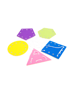 ชุดร้อยเชือก เรขาคณิต ของเล่นเสริมพัฒนาการ ,ของเล่นเสริมทักษะ,ของเล่นเด็ก, สื่อการสอนอนุบาล