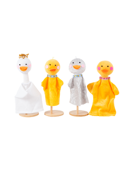 หุ่นมือ ชุดลูกเป็ดขี้เหร่ เล่านิทาน ราคาไม่รวมที่ตั้งหุ่น ของเล่นเสริมพัฒนาการ ,ของเล่นเสริมทักษะ,ของเล่นเด็ก, สื่อการสอนอนุบาล