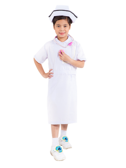 01313 เครื่องแบบพยาบาล พร้อมหมวก ของเล่นเสริมทักษะ,ของเล่นเด็ก, สื่อการสอนอนุบาล