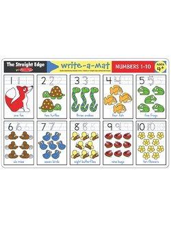 แผ่นรองจานเขียนลบได้ ส่งเสริมการเรียนรู้ Write-A-Mat Learning Mat - Numbers Melissa&Doug, ของเล่นเสริมพัฒนาการ, ของเล่น