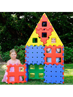 ตัวต่อวงล้อยักษ์ 24ชิ้น XL Polydron บล็อคสี่เหลี่ยม ตัวต่อใหญ่พลาสติกหนา โลโก้ยักษ์ ตัวต่อยักษ์ ของเล่นสนาม พร้อมส่ง