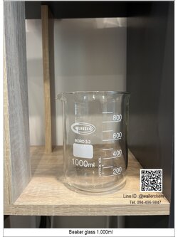 บีกเกอร์แก้ว ขนาด 1,000ml (Beaker) Glassco UK