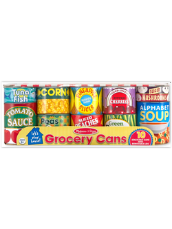 ชุดของเล่นกระป๋อง ส่งเสริมการเล่นอย่างมีจินตนาการ เล่นทำอาหาร เปิดกระป๋อง Grocery Cans Melissa&Doug, ของเล่นเสริมพัฒนาการ, ของเล่น