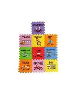 ชุดอีวีเอปูพื้นเสริมพัฒนาการลายยานพาหนะ 10 แผ่น แผ่นโฟมปูพื้นกันกระแทก EVA , โฟมกันกระแทก, จิ๊กซอ ,แผ่นรองคลาน,โฟมปูพื้น,จิ๊กซอว์ปูพื้น, พร้อมส่ง ราคาโรงงาน