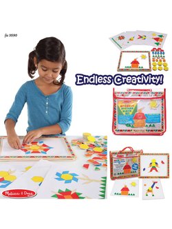 ชุดตัวต่อแม่เหล็ก รุ่นทรงเรขาคณิตหลากสี เสริมความคิดสร้างสรรค์ Magnetic Pattern Block Kit Melissa&Doug, ของเล่นเสริมพัฒนาการ, ของเล่น