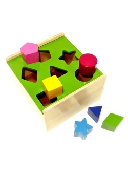 กล่องหยอดบล็อค , ของเล่นไม้, ของเล่นเสริมพัฒนาการ, ของเล่นเด็กอนุบาล, สื่อการสอนเด็กอนุบาล วัสดุและสี ปลอดภัยต่อเด็ก มีมาตรฐาน มอก. ตามที่ สพฐ. กำหนด