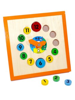 นาฬิกาตัวเลขกลม ตั้งโต๊ะ, นาฬิกาไม้, นาฬิกาสื่อการสอน,ของเล่นเสริมพัฒนาการ, ของเล่น, สื่อการสอนปฐมวัย