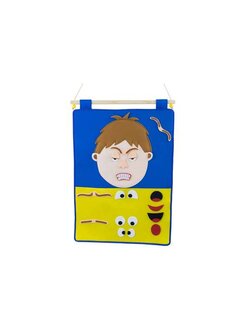 แผงผ้าการเรียนรู้เรื่องอารมณ์-ผู้ชาย ,ชุดแผงห้อยผนัง, ของเล่นเด็ก, ของเล่นเสริมพัฒนาการ, ของเล่นเด็กอนุบาล, สื่อการสอนเด็กอนุบาล ,พร้อมส่ง