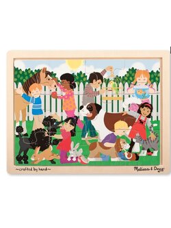 ชุดจิ๊กซอไม้ รูปสัตว์เลี้ยง ส่งเสริมให้น้องๆได้รู้จักคิด และการมีสมาธิ Pets Friendship Jigsaw (12pc) Melissa&Doug, ของเล่นเสริมพัฒนาการ, ของเล่น