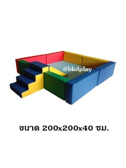 บ่อบอลพร้อมสไลด์ มีบันได แถมเบาะปูพื้น,อ่างบอลสี่เหลี่ยมนุ่มนิ่ม กันกระแทก เบาะนุ่ม หนัง pvc คอกกั้นเด็ก รับทำบ้านบอลในห้าง