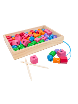 ลูกปัดไม้ สารพัดทรงสี , ของเล่นไม้, ของเล่นเสริมพัฒนาการ, ของเล่น, สื่อการสอนเด็กอนุบาล พร้อมส่ง