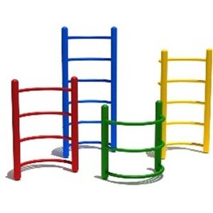 บาร์ปีนป่ายบันไดสีรุ้ง, บันไดโค้ง,เครื่องเล่นสนาม กลางแจ้ง เหล็ก ,บาร์โหน ตั้งพื้น ,ปีนป่าย, บาร์ปีนป่าย 4 แถวของเล่น สั่งทำ 10-20 วัน