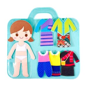 หนูน้อยฝึกแต่งตัว 4 ภาค (ขนาด 12นิ้ว) ของเล่นเสริมพัฒนาการ ,ของเล่นเสริมทักษะ,ของเล่นเด็ก, สื่อการสอนอนุบาล