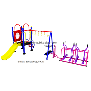 ชุดหอสไลด์80 +ห่วงโหน +บิดเอวบัดดี้ เครื่องเล่นสนามกลางแจ้ง เหล็ก ของเล่น สั่งผลิต 10-20 วัน