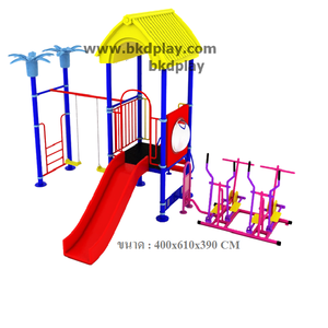 ชุดหอสไลด์80+วิ่งล้อถ่วงบัดดี้+ชิงช้า 2 ที่นั่ง